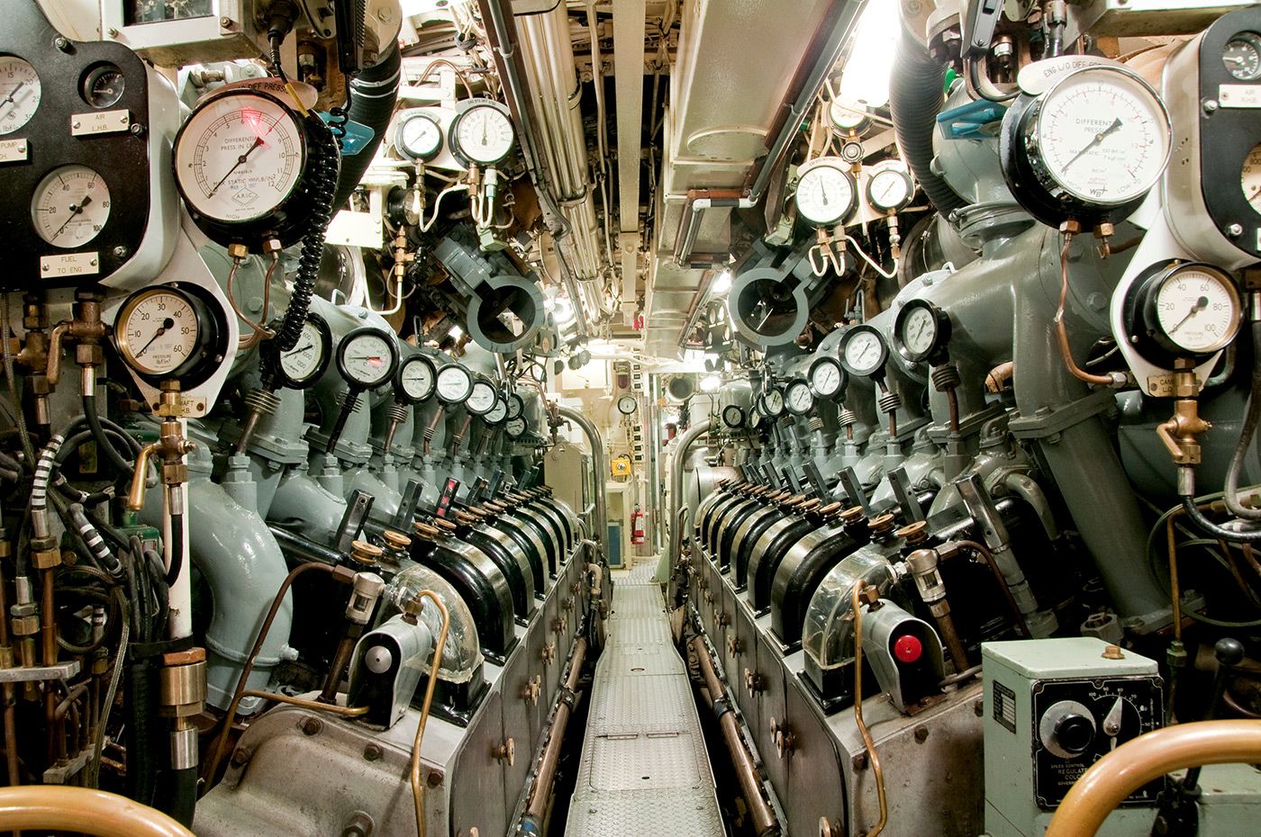 Submarine engine room